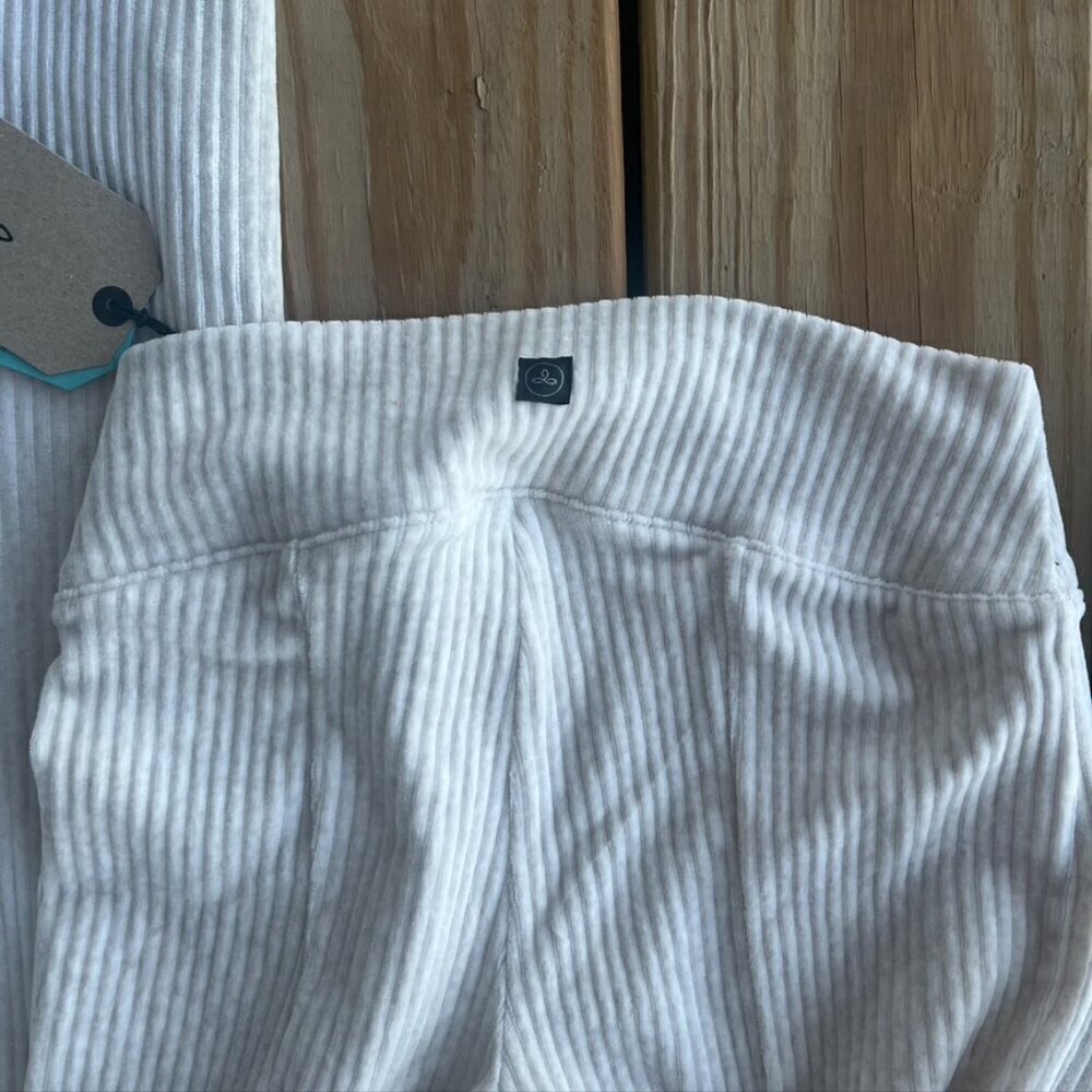 ** Prana Escambia Bootcut Pants NWT Aut Lait Heather Cream Gray XS Corded - Picture 10 of 10